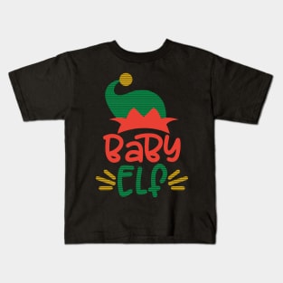 Baby Elf Funny Ugly Sweater Themed Elf Squad Christmas Gift For Kids Kids T-Shirt